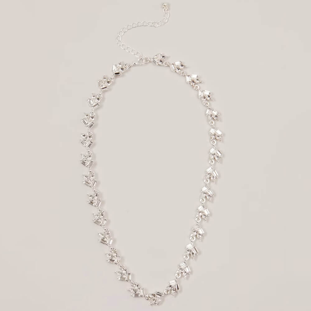 Phase Eight Silver Plated Stone Cluster Necklace